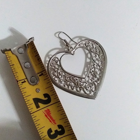 Plastic Heart Earrings - Picture 8 of 9